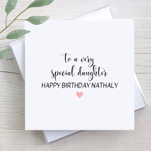 Personalized Birthday Card For Daughter, Gift For Daughter, Custom Greeting Card, Personalized Gift, Custom Gift, Personalized Card For Her