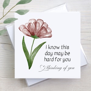 Personalized Sympathy Card: Floral Bereavement Greeting Card