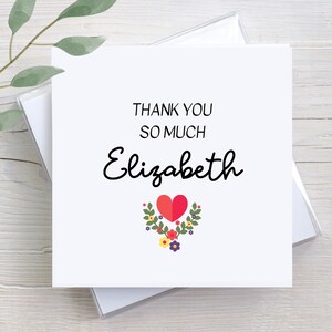 Personalized Thank You Card, Appreciation Card, Thank You Greeting Card, Custom Greeting Card, Custom Thank You Gift, Personalized Card