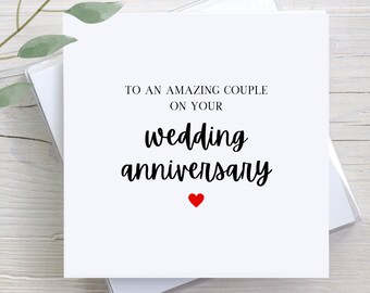 Personalized Anniversary Card, Couples Gift