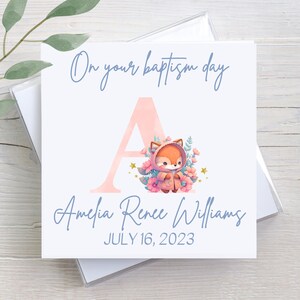 Baptism Keepsake Gift, Baptism Card, Custom Greeting Card, Personalized Card, Baptism Gifts, Custom Gift For Daughter, Religious Card