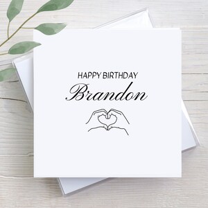 Personalized Birthday Card, Personalized Card, Card For Husband, Custom Greeting Card, Personalized Gift, Custom Birthday Card For Him