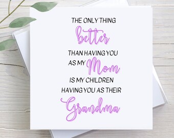 Birthday Card For Mom, Custom Card, Gift For Grandma, Custom Greeting Card, Custom Card From Daughter, Personalized Card, Card For Her