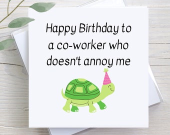 Funny Coworker Birthday Card, Personalized Greeting