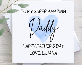 Personalized Happy Fathers Day Card, Cute Happy Father's Day Card From ...