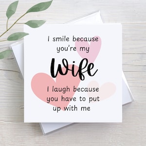 Funny Birthday Card For Wife: Custom Message, Square Card