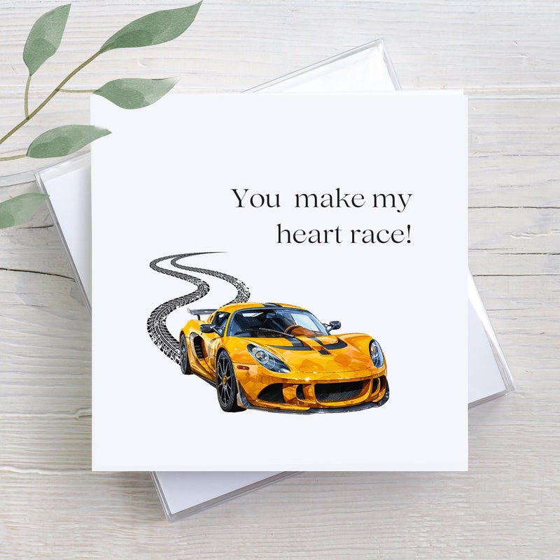 Car Guy Valentines Card - Etsy