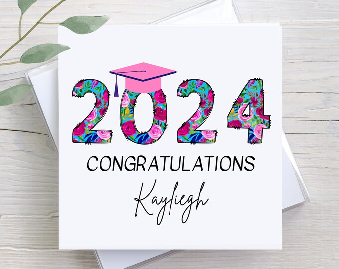 Class Of 2024 Graduation Gift, Personalized Graduation Gift, Graduation Greeting Card, Personalized Graduation Card, Custom Graduation Gift
