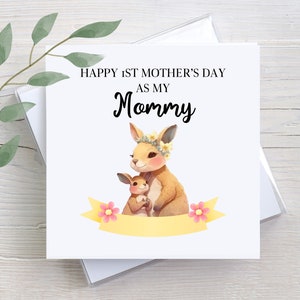 1st Mother's Day Card, Happy First Mother's Day As My Mommy Card, Card From Baby, Keepsake Gift For Mom, Custom Greeting Card, Card for Mom