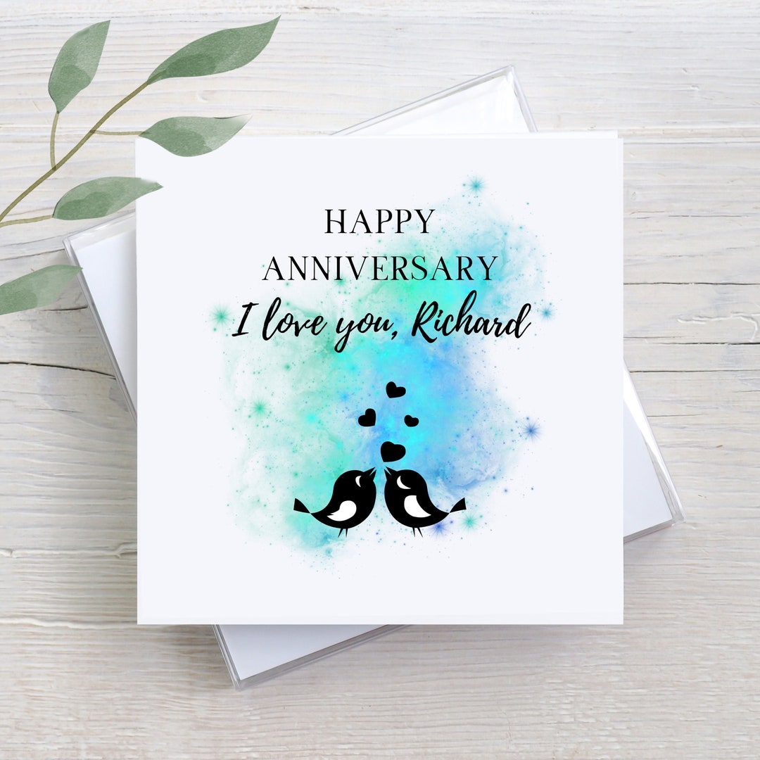 Custom Anniversary Card, Card for Husband, Custom Greeting Cards, Card ...