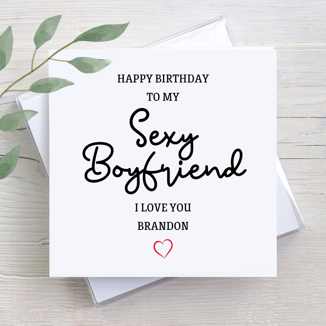 Cute Love Heart Birthday Greeting Card Happy Birthday To My Boyfriend 
