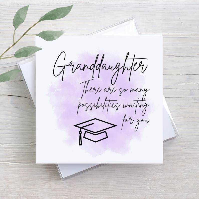 Graduation Card for Granddaughter, Personalized Graduation Gift