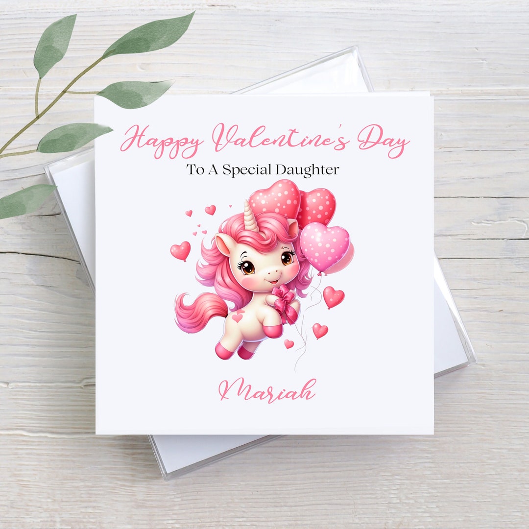 Valentine's Card for Daughter, Custom Valentine's Gift, Gift for ...