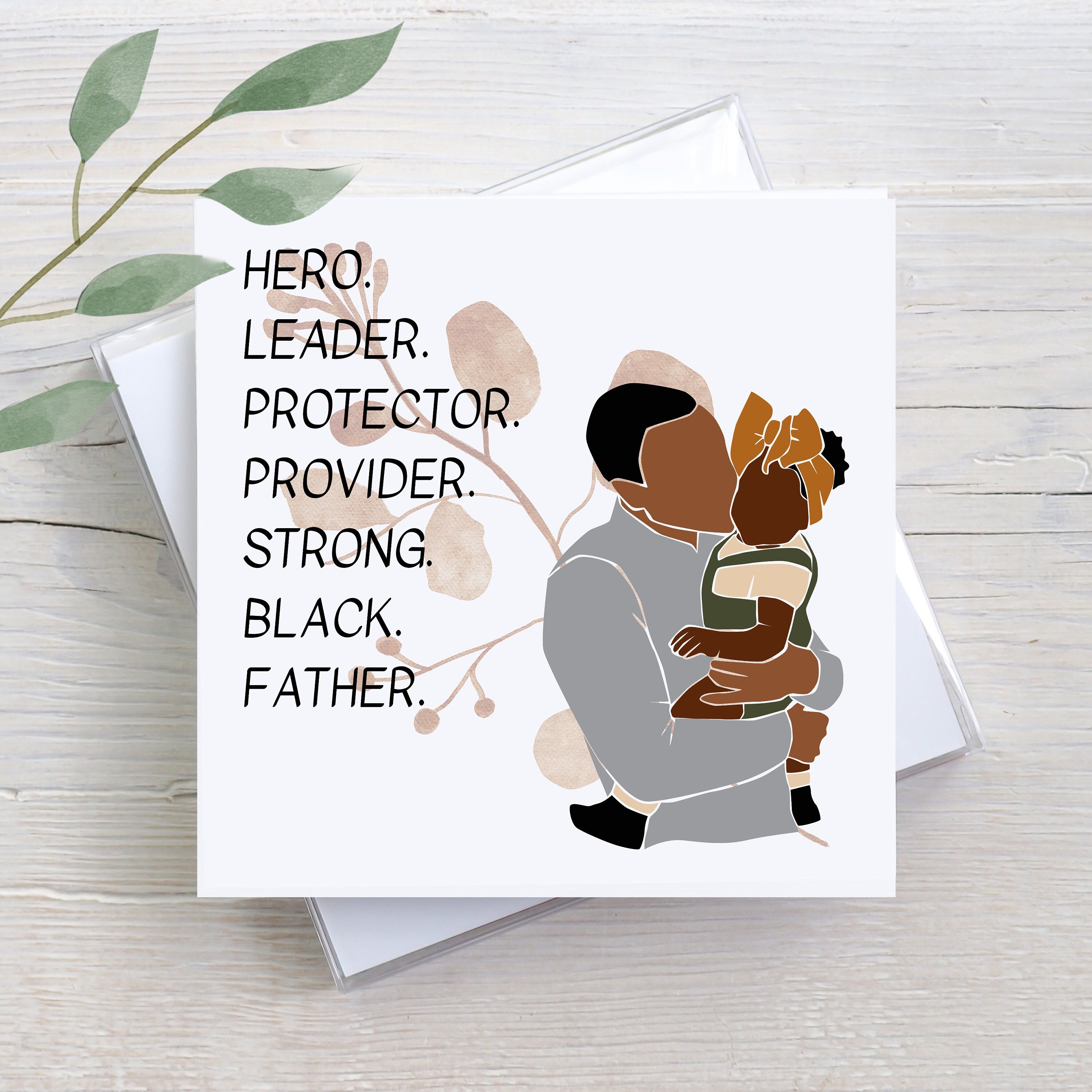 Black Father's Day Card, Card From Kids, Gift for Dad, Personalized ... Black Father's Day Card, Card From Kids, Gift for Dad, Personalized ...