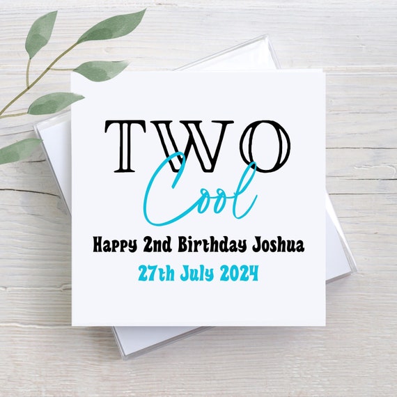 The Birthday「WATCH YOUR BLINDSIDE 2」 Two 2nd Birthday Card, Custom Greeting for Grandson - Etsy