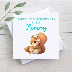 Happy 1st Mother&#39;s Day Card, First Mother&#39;s Day Gift, Personalized Mother&#39;s Day Card, Custom Greeting Card, Custom Foil Card, Card For Mom
