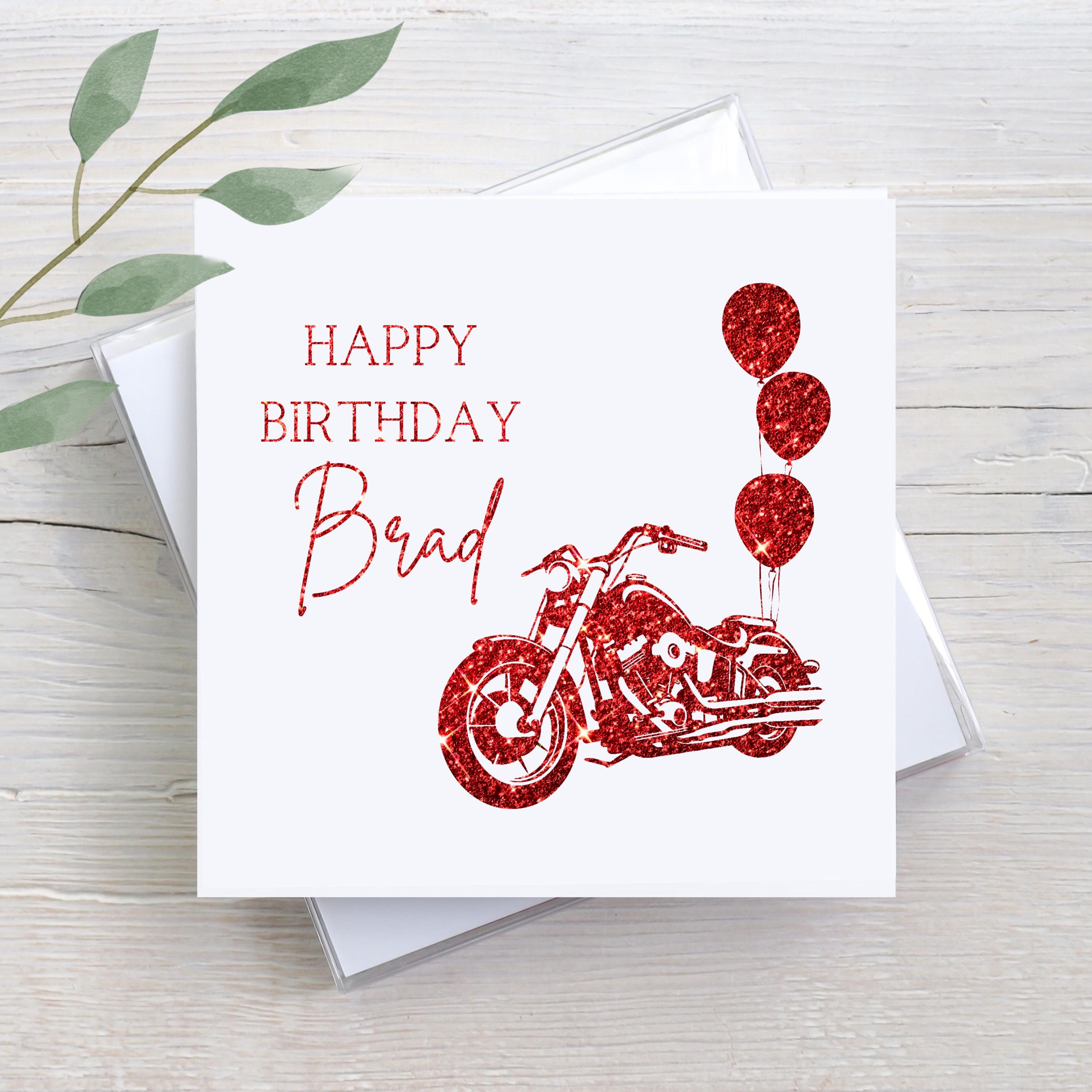 Birthday My Rider Custom Harley Rider Birthday Card, Personalized Motorcycle Gift - Etsy