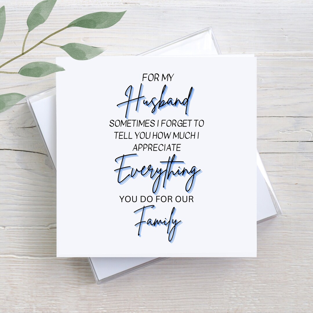 For My Husband Father's Day Card, Personalized Father's Day Gift ...