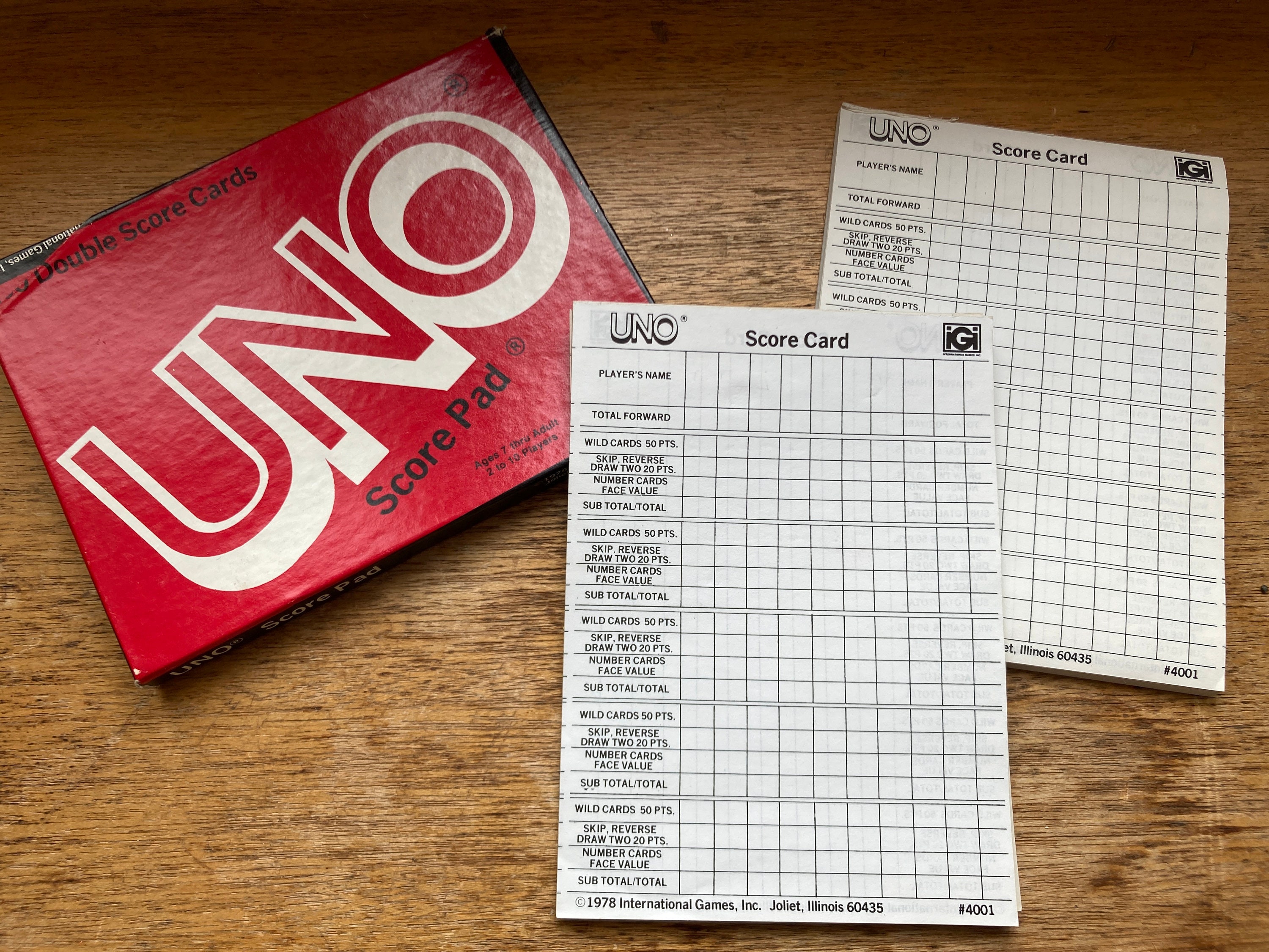 Uno Score Pad - Etsy