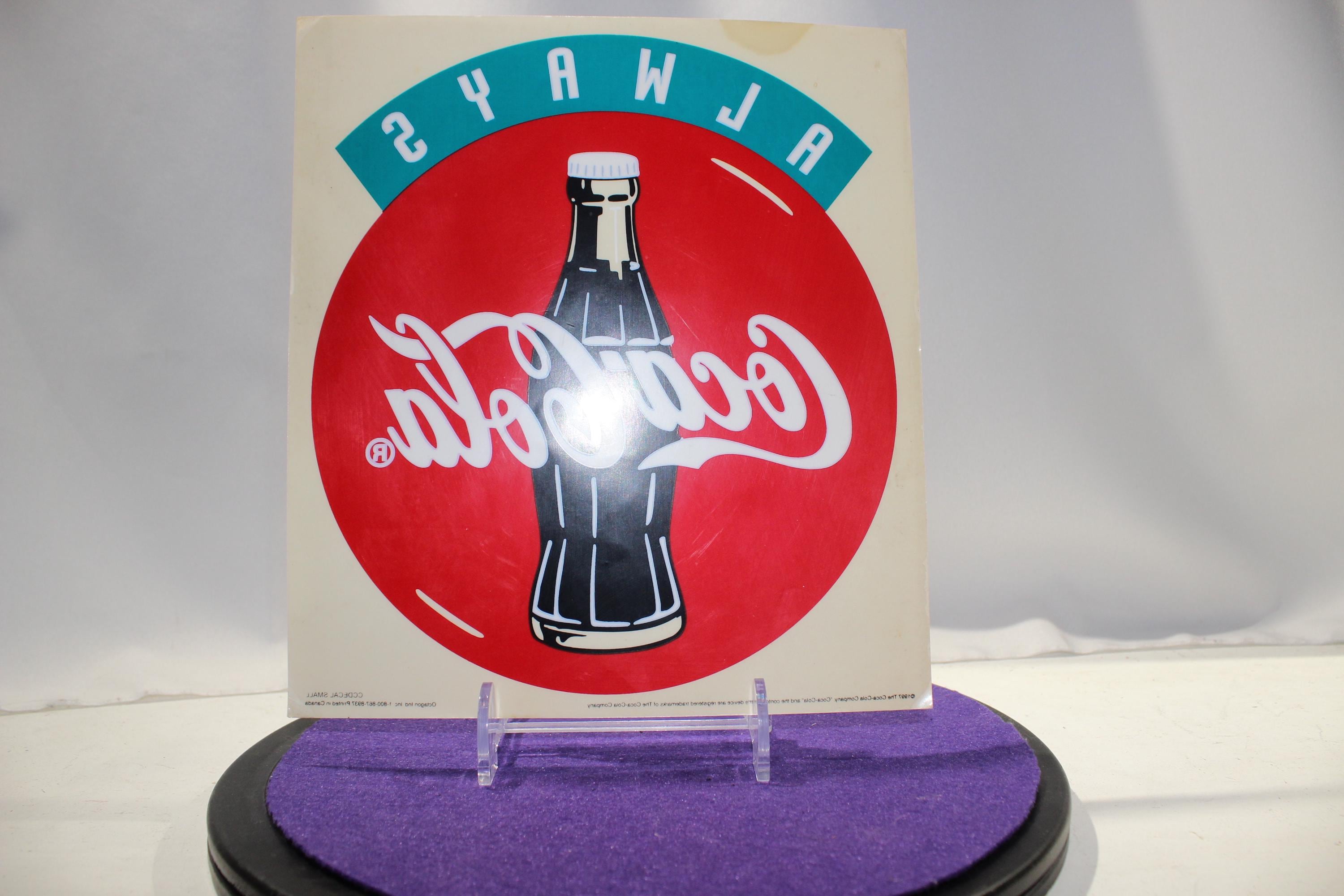GROS AUTOCOLLANT ANCIEN collector COCACOLA VINTAGE OLDIES COCA-COLA