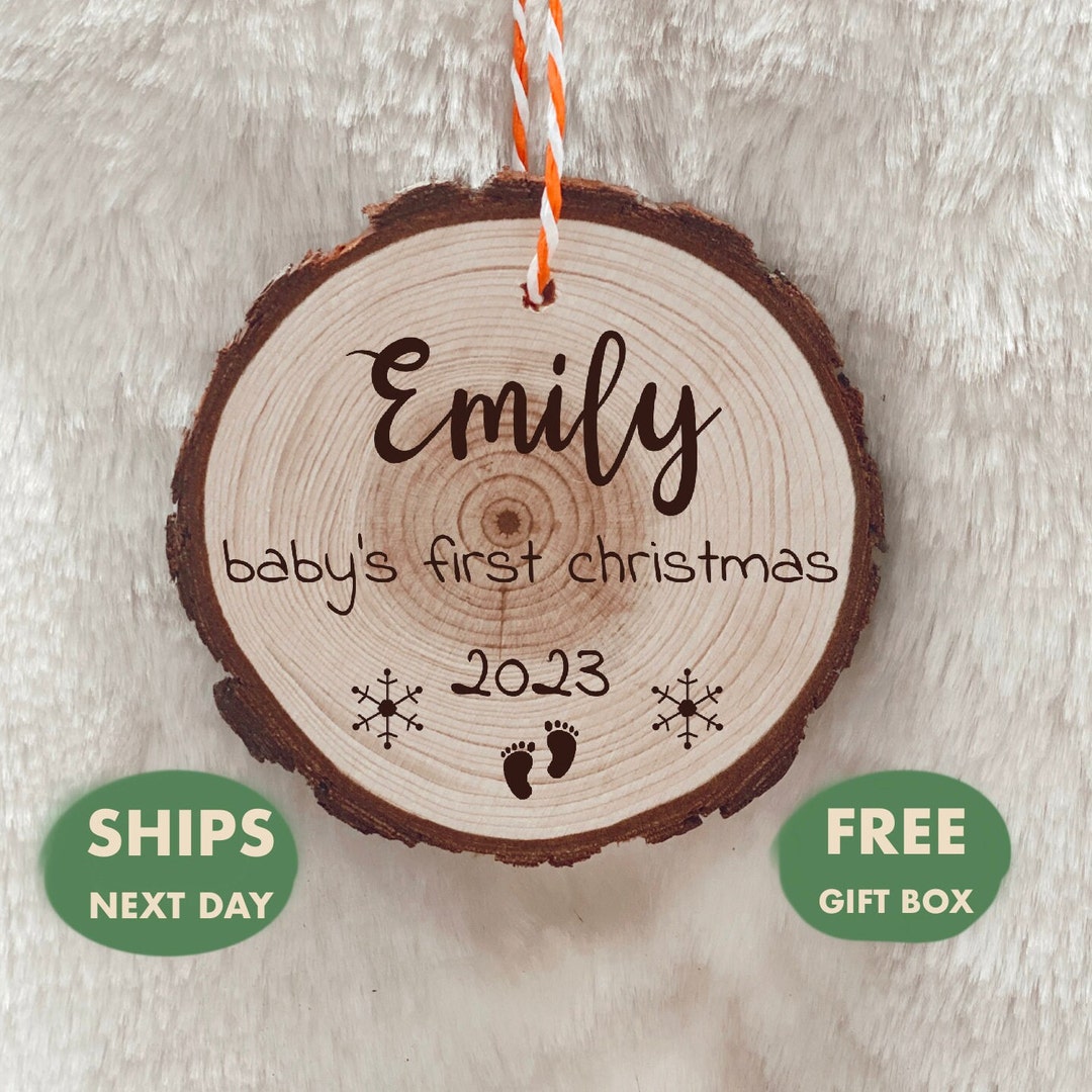 Baby First Christmas Ornament 2023, Personalized Baby Christmas
