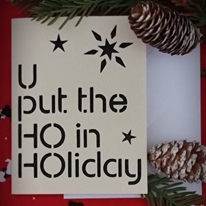 Humor Weihnachtskarte für Erwachsene handgefertigt