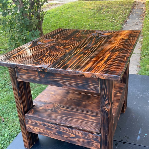 Burnt Wood Furniture Etsy