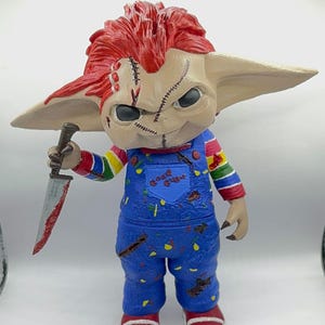 Chucky Grogu, Michael Myers Grogu, Hannibal Grogu Baby Yoda 3D Printed Hand Painted Figurines