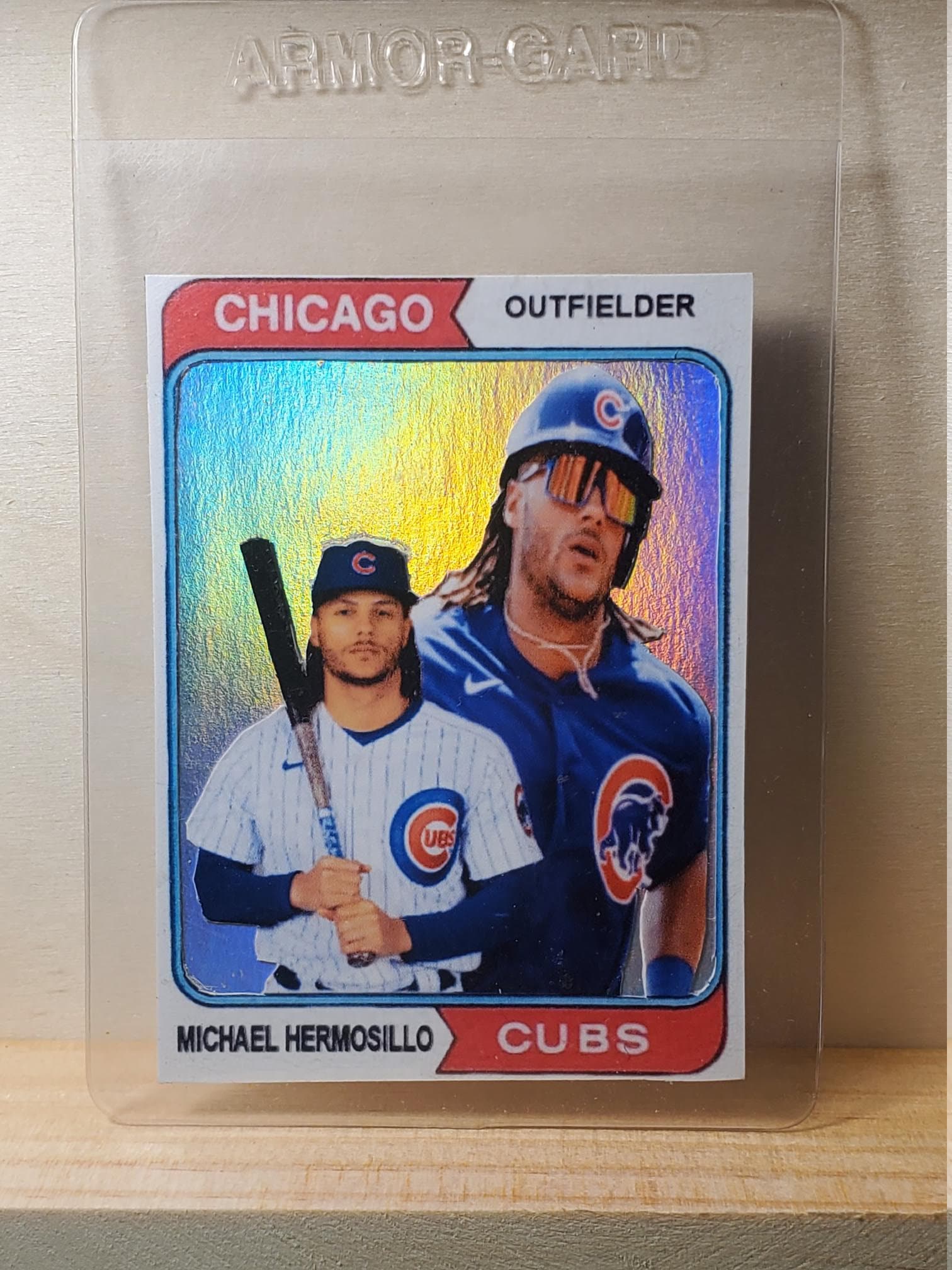 Michael Hermosillo Custom Made 1974 Style Baseball Card. 