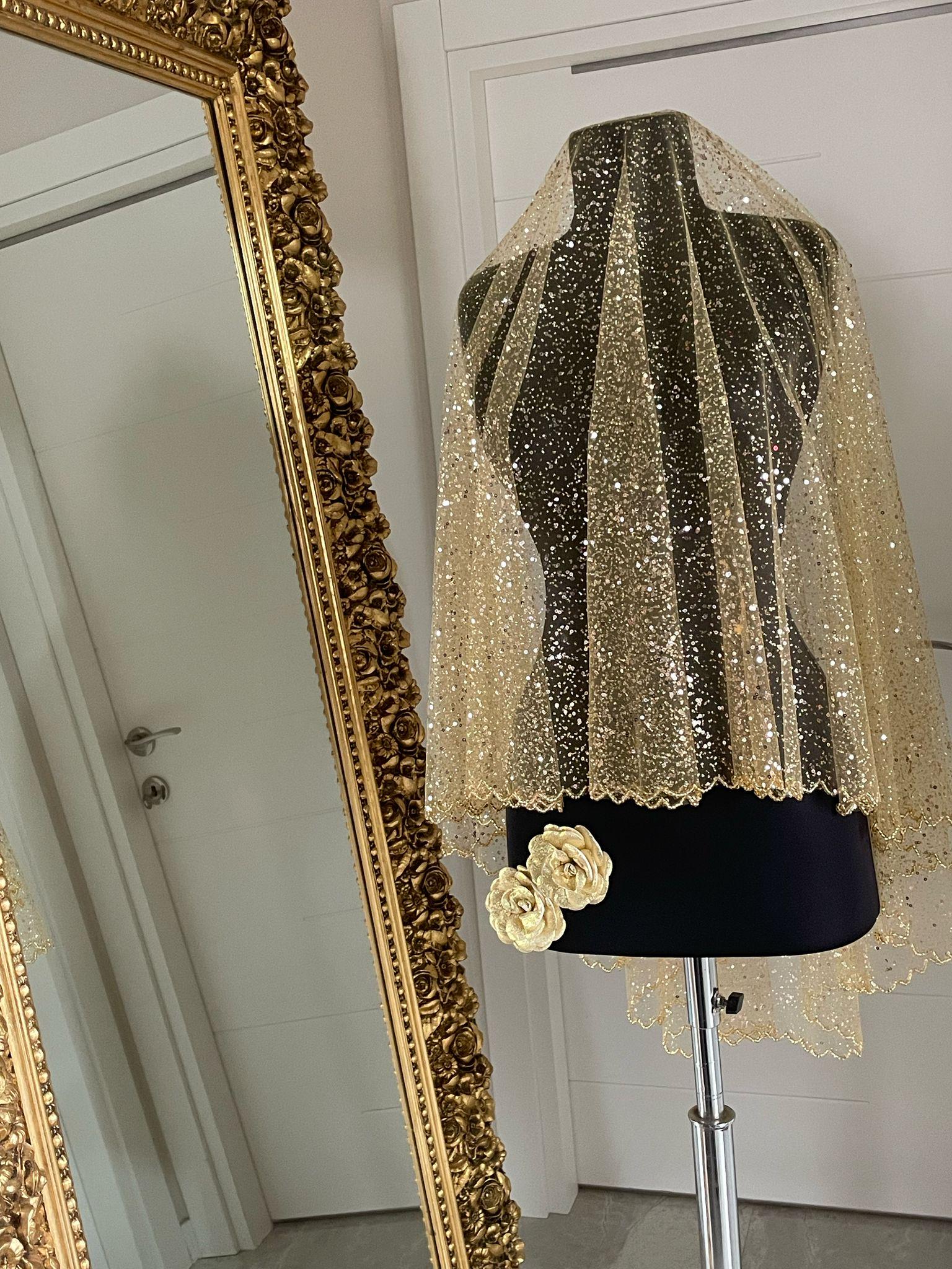 Glitter Wedding Veil Gold - Etsy
