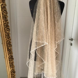cappuccino wedding veil, cappuccino shimmer wedding veil, sparkly bridal veil, cappuccino sparkle wedding veil