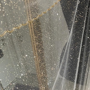 gold sparkling wedding veil, gold shimmer wedding veil, sparkly bridal veil, gold sparkle wedding veil