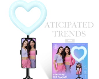 Dixie & Charli - Selfie / Vlog LED HEART Ring Light with Table Stand Ships Fast From The USA!!!!