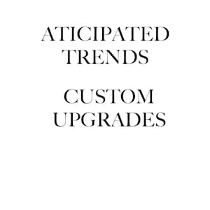 CUSTOM ORDER upgrades