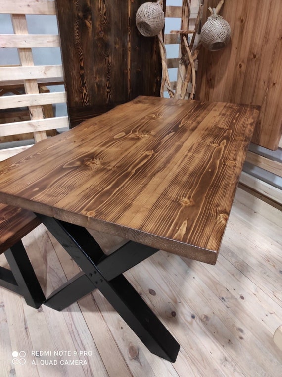 houten tafel hoge kwaliteit rustieke eettafel / - Etsy Nederland