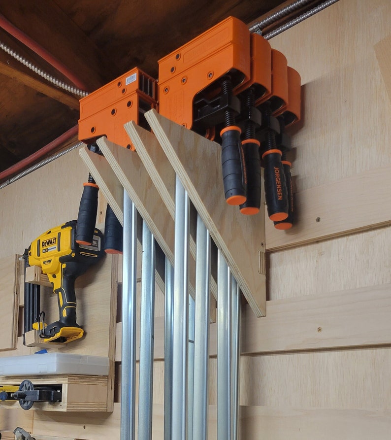 Clamp Storage Organizer for French Cleat Wall, Modular Wall