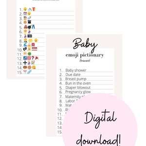 Baby Shower Emoji Pictionary Game