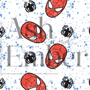 Spidey Sketch Superhero Inspired Seamless Pattern