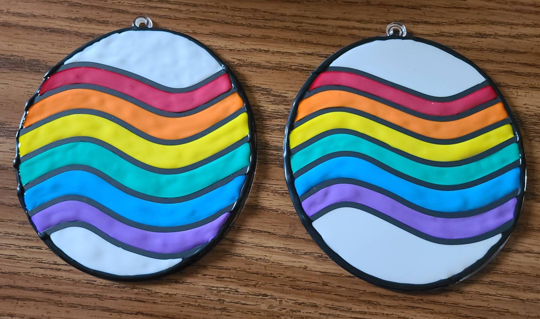 Made to Order Pride Suncatchers. Faux Stained Glass Style Painted Acrylic Shapes. Etsy