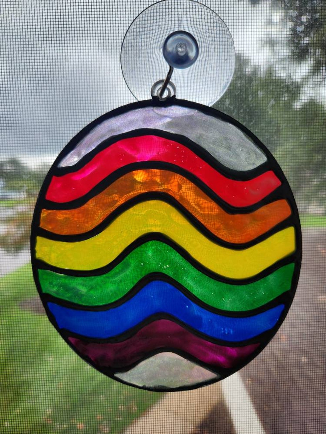 Made to Order Pride Suncatchers. Faux Stained Glass Style Painted Acrylic Shapes. Etsy