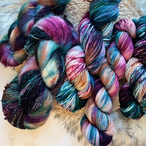 Ready To SHIP, Hand Dyed Yarn , SLAY, Winter Holiday Yarn, Christmas, Gift For Knitter, Gift For Christmas, Crochet Gift, image 2