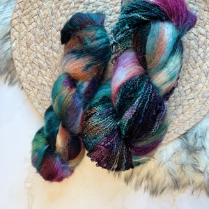 Ready To SHIP, Hand Dyed Yarn , SLAY, Winter Holiday Yarn, Christmas, Gift For Knitter, Gift For Christmas, Crochet Gift, image 4