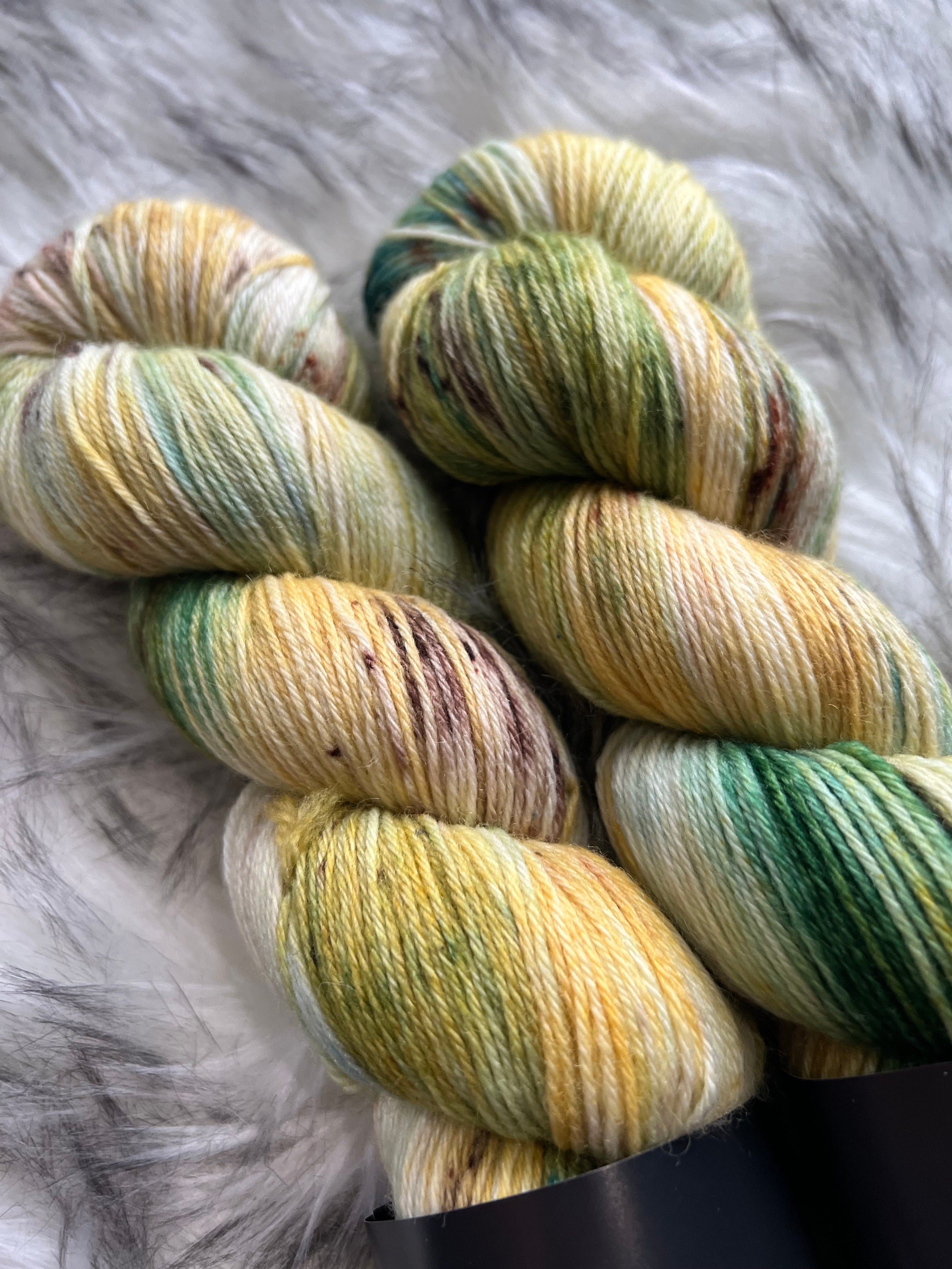 Hand Dyed Yarn. DK Weight Superwash Merino Wool. Forest Multi. Indie Dyed  Yarn. Dark Green Olive Moss Wool Yarn. Variegated Knitting Yarn 