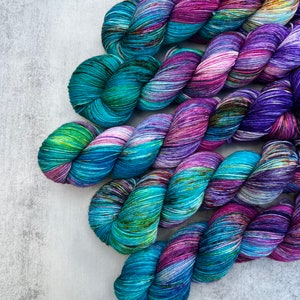 Hand Dyed Yarn  - NEBULA 100g Cosmic Yarn, Yarn gift For Knitter, Crochet, Weaver.