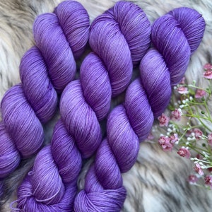 Starfish Purple Hand-Dyed Yarn: Tonal Semi-Solid Sock Yarn