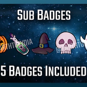 Cute Spooky Halloween Twitch Sub/Bit Badges