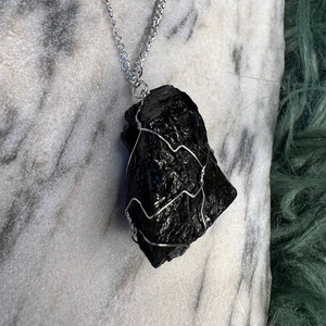 Tourmaline Crystal Necklace - Raw Stone