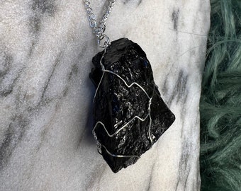 Tourmaline Crystal Necklace - Raw Stone