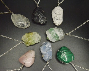 Crystal Pendant Necklace - Choose your crystal