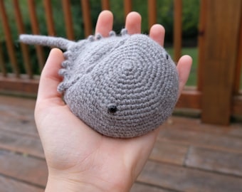 Archibald the Horseshoe Crab Crochet Pattern